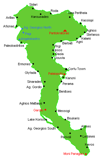 Corfu Map