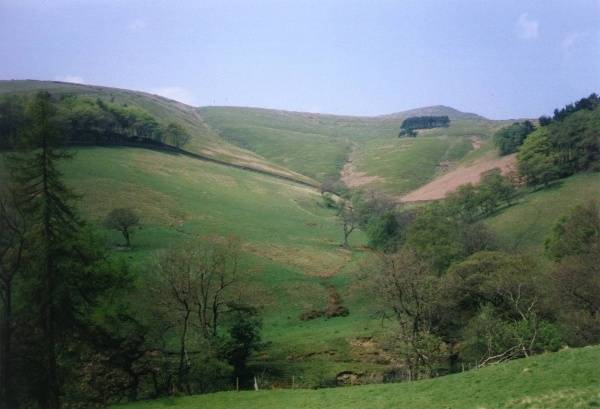 View from Grindsbrook Clough at Edale