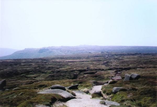 The barren moors of Kinder Scout