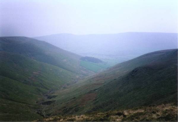View from Crowden Tower down to Crowden Clough