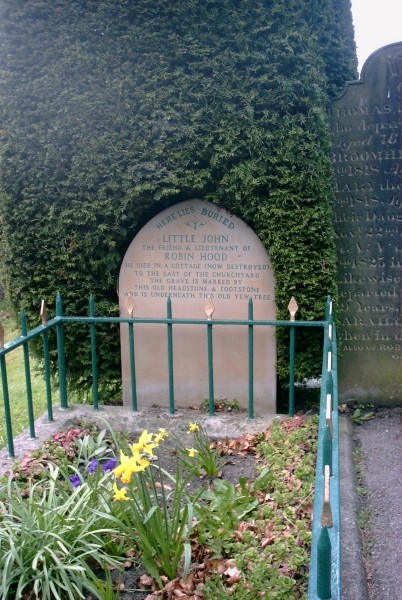Little John's grave at Hathersage Church